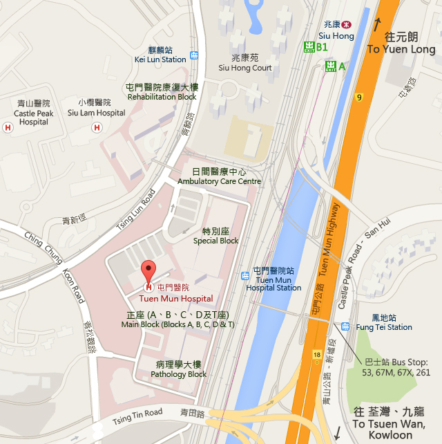 Tuen Mun Hospital Map